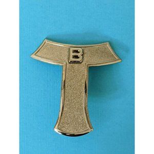 Large Screw back Pin marked NS Meyer USA "T" with a "B" inside US military